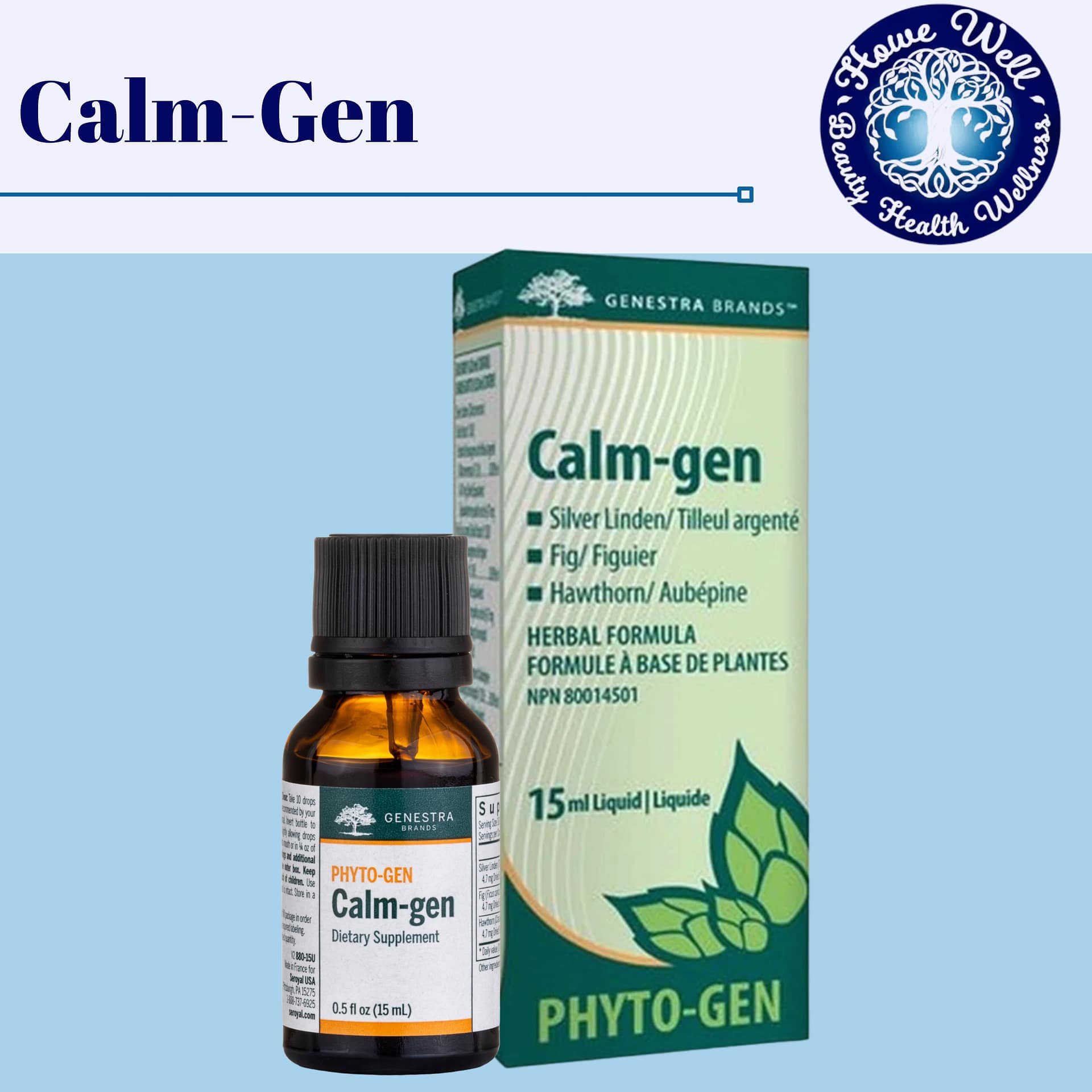 ️ Calm-gen (CM-gen) 15ml – Stress Reliever – Howe Well | Stacy Howe ...