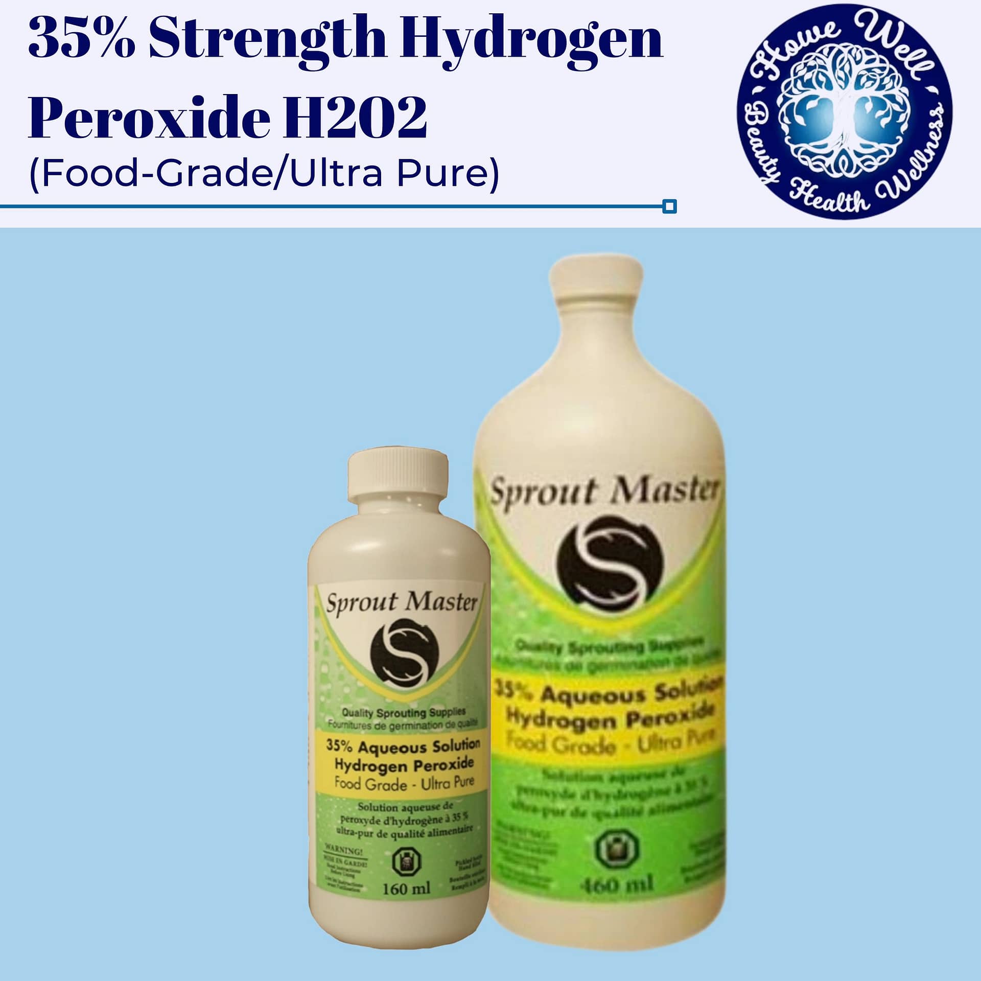 35 Strength Hydrogen Peroxide H202 Food Grade Ultra Pure